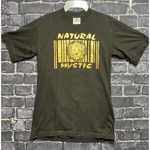 Vintage Natural Mystic Rasta Lion barcode graphic tshirt mens Medium Pro 5 black